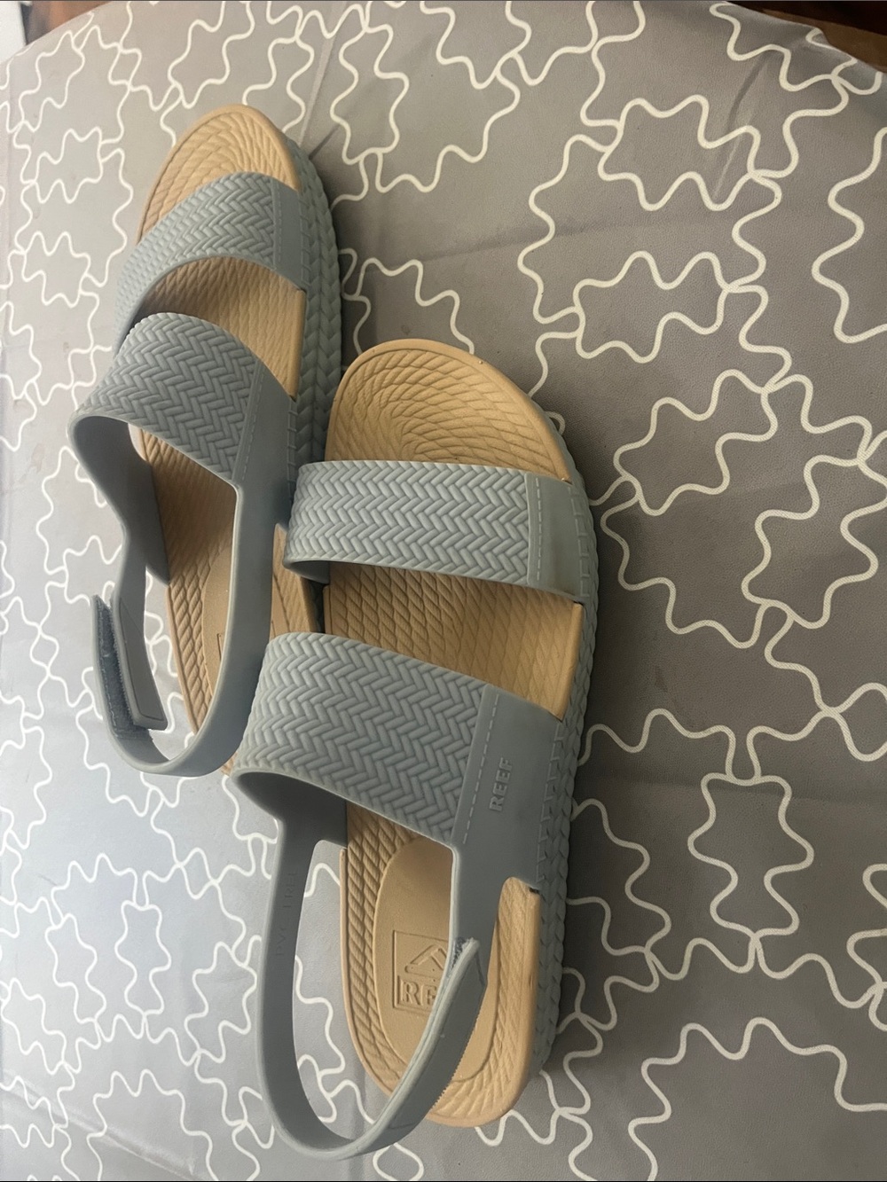 Reef Women's Water Vista Light Blue and Tan Sandals - Picture 3 of 4
